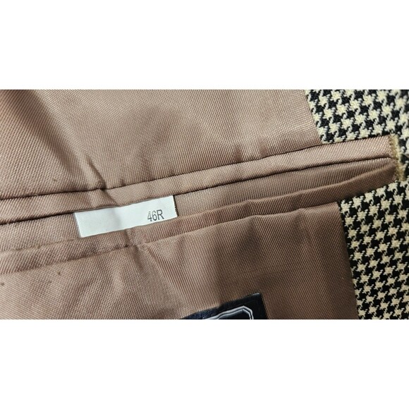 American Living Gray Sport Coat Silk Wool 2 button Plaid Men's Blazer Size 46R - Picture 7 of 11